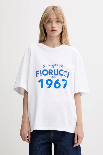Bavlnené tričko Fiorucci White Dreaming 1967 Print Boxy Fit T-Shirt dámske, biela farba, W02SMTSH103CJ01WH08