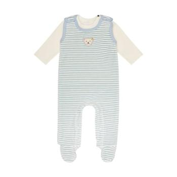 Steiff Romper set stripes celestail blue