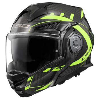 Výklopná moto přilba LS2 FF901 Advant X Carbon Future H-V Yellow P/J  XL (61-62)