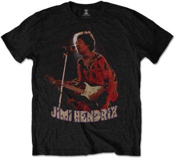 Jimi Hendrix Tričko Orange Kaftan Unisex Black XL