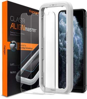 Üvegfólia Spigen Align Glas.tR 2 Pack iPhone 11 Pro/XS/X üvegfólia