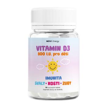 MOVit Energy Vitamin D3 800 I.U. pro děti 90 cucavých tablet