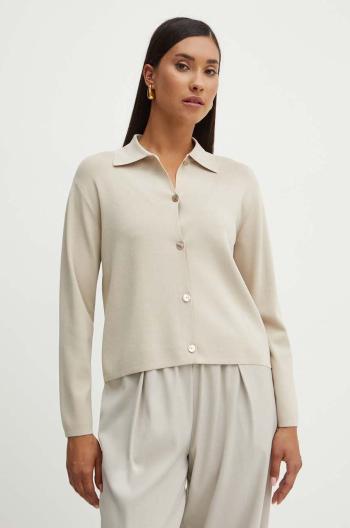 Kardigan Max Mara Leisure dámský, béžová barva, lehký, 2426316017600