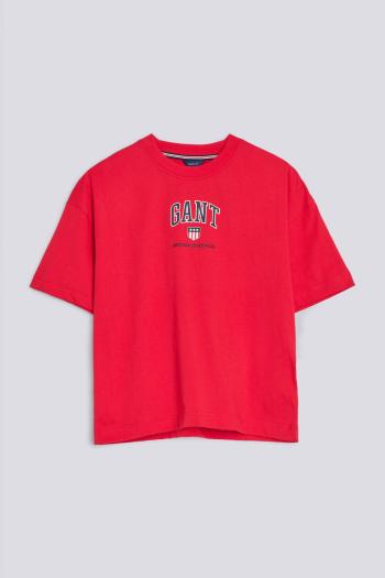 TRIČKO GANT D2. GANT RETRO SHIELD SS T-SHIRT BRIGHT RED