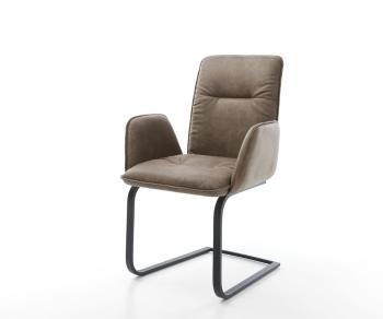 Jídelní židle Vinja-Flex taupe vintage konzolová podnož plochá