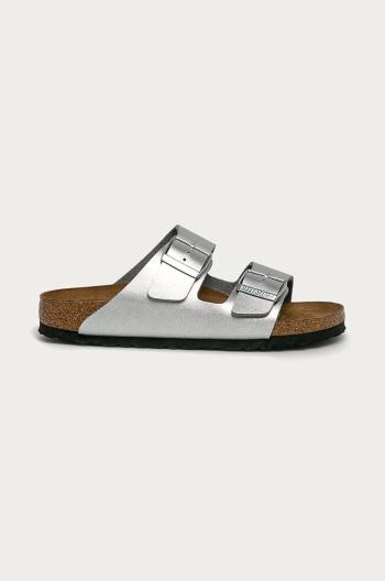 Pantofle Birkenstock Arizona dámské, stříbrná barva, 1012283