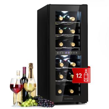 Klarstein Shiraz 12 Duo răcitor de vinuri Duo 2 zone 42L/12 sticle 5-12 / 12-18 °C Touch