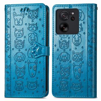 ART Peňaženkový kryt Xiaomi 13T / 13T Pro ANIMALS modrý