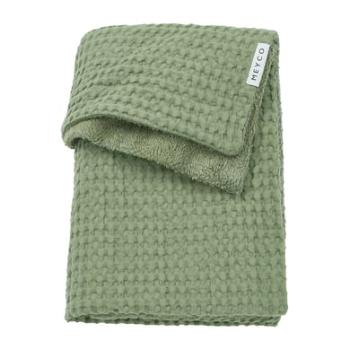 MEYCO olive green Dětská deka Waffle Teddy 75 x 100 cm