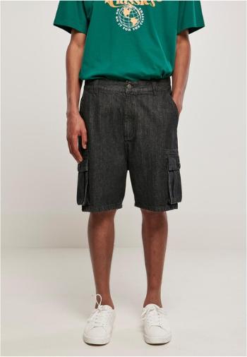 Urban Classics Organic Denim Cargo Shorts black washed - 33