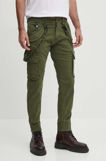 Kalhoty Alpha Industries Utility Pant pánské, zelená barva, ve střihu cargo