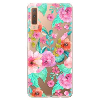 Odolné silikonové pouzdro iSaprio - Flower Pattern 01 - Samsung Galaxy A7 (2018)