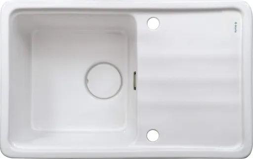 DEANTE Momi bílý keramický dřez, 1miska s odkapávačem ZCM_6113