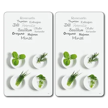 Kesper 2 ks, skleněná deska, motiv Bylinky (36531)