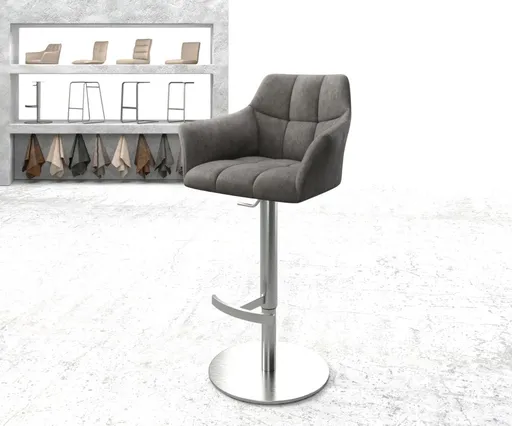 Barová židle Yulo-Flex vintage antracitová otočná podnož