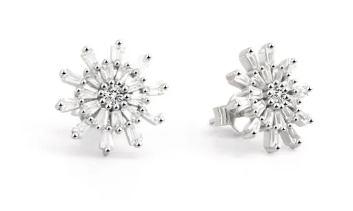 Beneto Půvabné stříbrné náušnice se zirkony AGUP2747