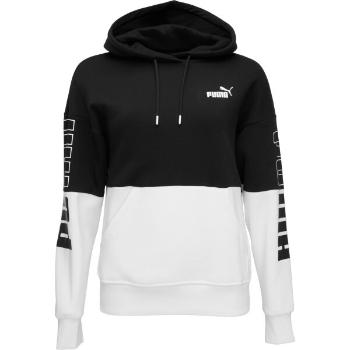 Puma POWER COLOR BLOCK HOODIE Dámská mikina, černá, velikost