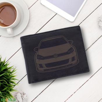 Bőr pénztárca - Volkswagen Golf mintával