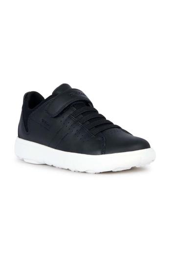 Dětské kožené sneakers boty Geox NEBCUP černá barva, J02AZB.4314