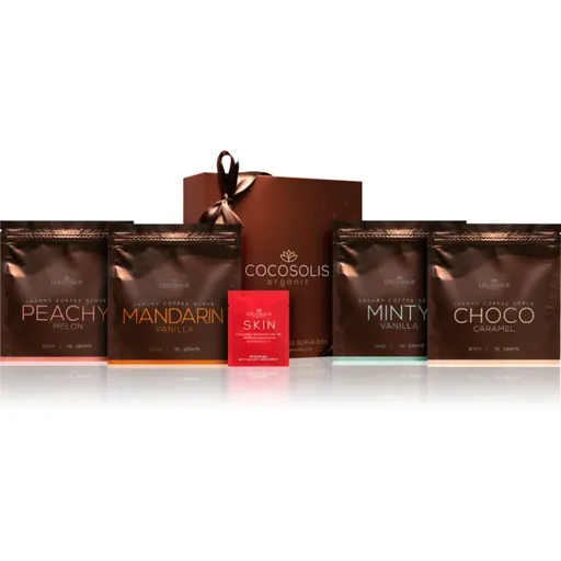 COCOSOLIS Luxury Coffee Scrub Box sada pro jemnou a hladkou pokožku