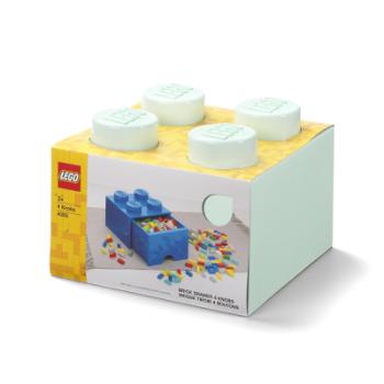 LEGO úložný box 4 s šuplíkem - aqua