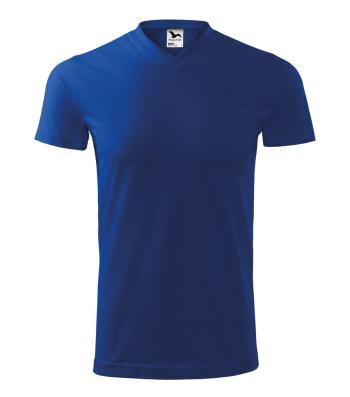 MALFINI Tričko Heavy V-neck - Královská modrá | S