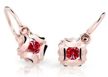 Cutie Jewellery Slušivé dětské náušnice z růžového zlata C2216-10-X-4 červená