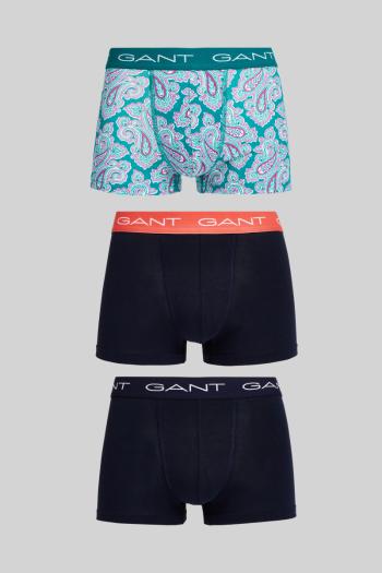 SPODNÍ PRÁDLO GANT PAISLEY PRINT TRUNK 3-PACK OCEAN TURQUOSIE