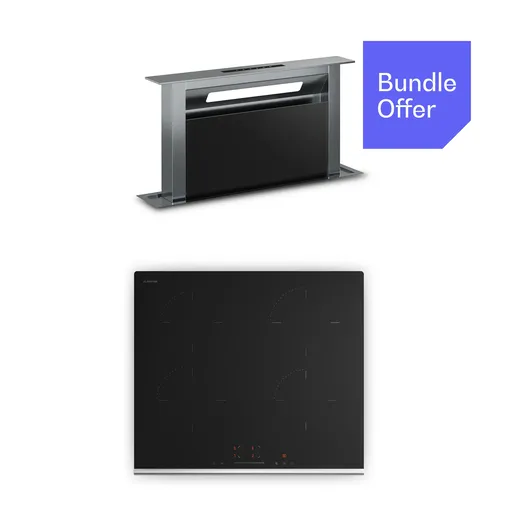 Klarstein Verosteel indukční varná deska + Verosteel spádová digestoř | 60 cm