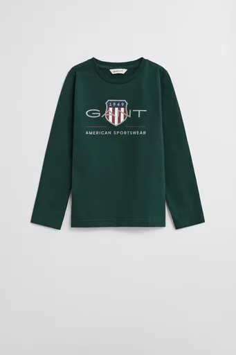 TRIČKO GANT ARCHIVE SHIELD LS T-SHIRT TARTAN GREEN