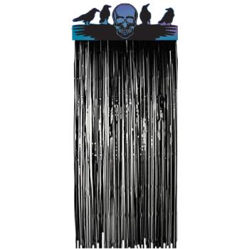 Parti függöny- Holografikus koponyák 99 cm x 235 cm