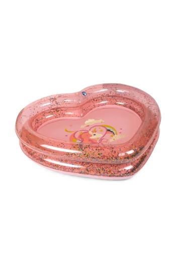 Detský bazén Konges Sløjd HEART POOL TRANSPARENT ružová farba, KS102552