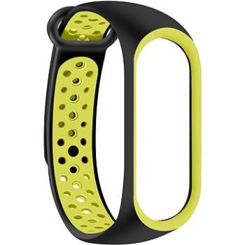 Eternico Sporty pro Xiaomi Mi band 5 / 6 solid black and yellow (APW-XMI5SP-SBY)