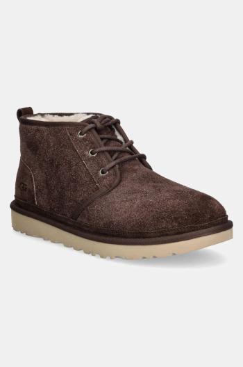 Semišové boty UGG Neumel Shaggy Suede pánské, hnědá barva, 1158219-BCDR