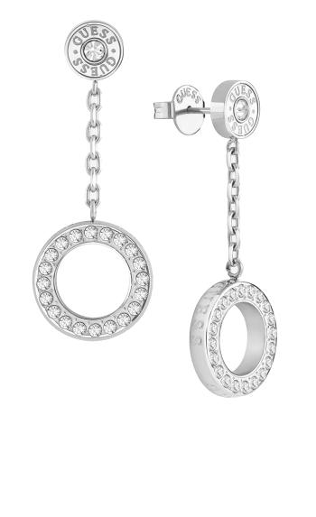 Guess Stylové visací náušnice Circle Lights JUBE03161JWRHT/U