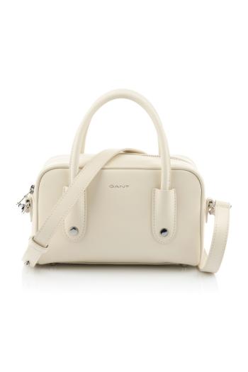 KABELKA GANT ICONIC MINI LEATHER BAG CREAM