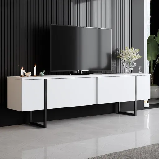 TV stolek Luxe - White, Black