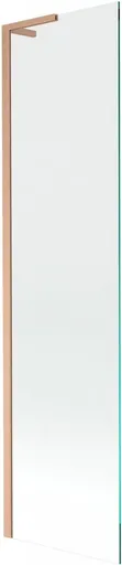 MEXEN/S Next L vanová zástěna FIX 60 x 150, transparent, měď kartáčovaný 895-060-000-03-00-65