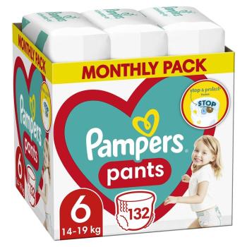 PAMPERS Activ Baby-Dry Pants Kalhotky plenkové jednorázové 6 (15+ kg) 132 ks - MĚSÍČNÍ ZÁSOBA