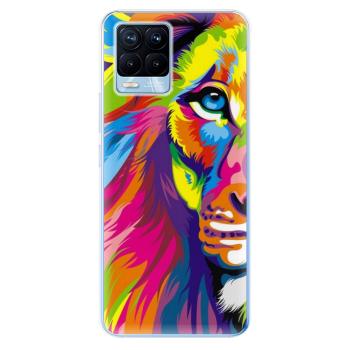 Odolné silikonové pouzdro iSaprio - Rainbow Lion - Realme 8 / 8 Pro