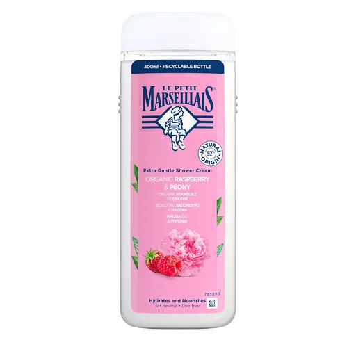 Le Petit Marseillais Krémový sprchový gel Bio Raspberry & Peony 400 ml