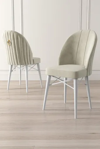 Sada židlí (4 kusy) Ritim - Cream, White