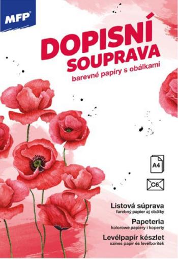 Dopisní papír barevný LUX 5+10 (Květy)