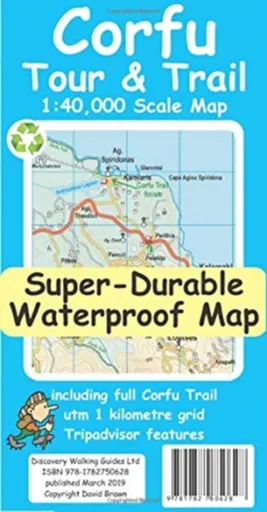 Corfu Tour & Trail Super-Durable Map - David Brawn