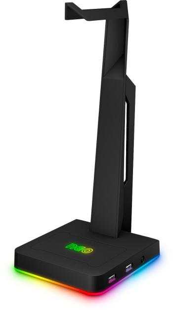 Fejhallgató állvány CONNECT IT NEO Stand-It RGB + USB hub, fekete