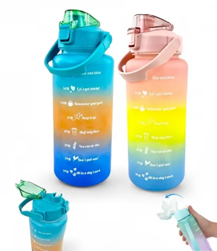 Motivační sportovní láhev 2l, Tmavě tyrkysová