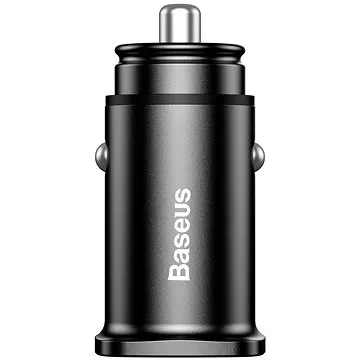 Baseus Square metal A+A 30W Dual Quick Car Charger černý (CCALL-DS01)