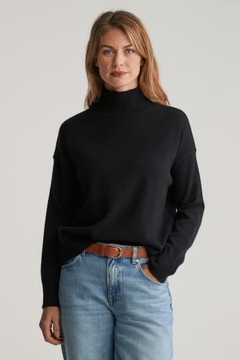 SVETR GANT SUPERFINE LAMBSWOOL STAND COLLAR BLACK