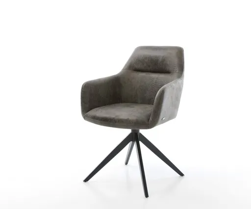 Otočná židle Pejo-Flex Mikrovlákno šedá Antique Křížový rám