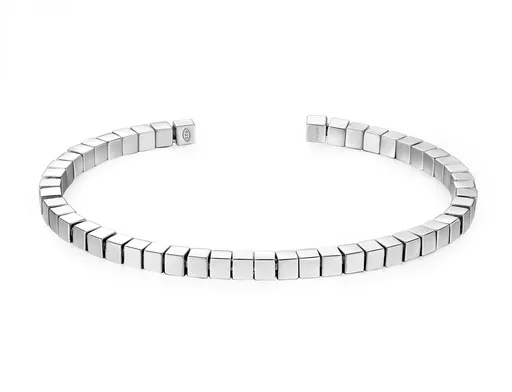 Rosato Pevný stříbrný náramek Cubica RZB030 6,4 cm